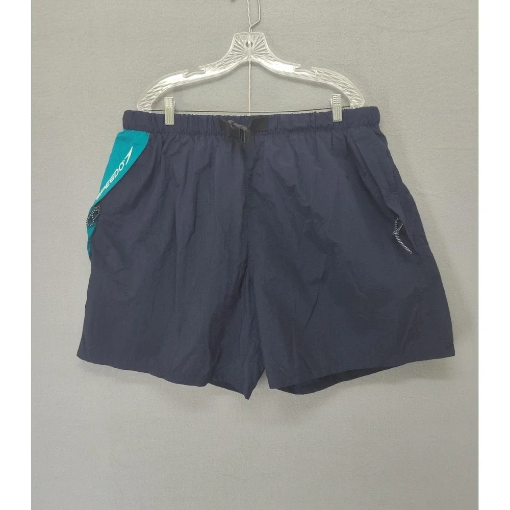 Speedo Swim Shorts Mens 2XL Quick Dry Trunks Mesh Lined Pockets Drawstring